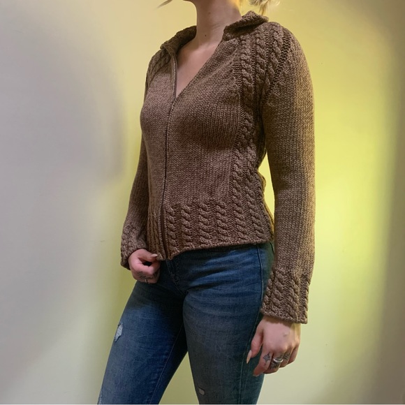 PLUCK Paris ~ 100% Pure New Wool Chunky Knit Sweater - Picture 2 of 11